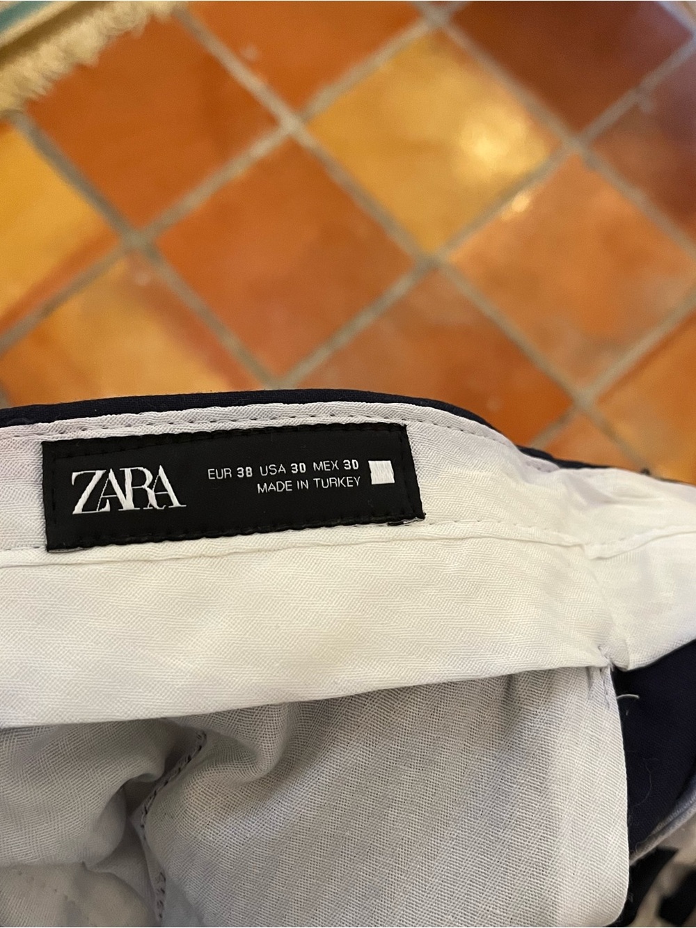 Zara Men's Dark Navy Dress Trousers 30x32 - Picture 3 of 4
